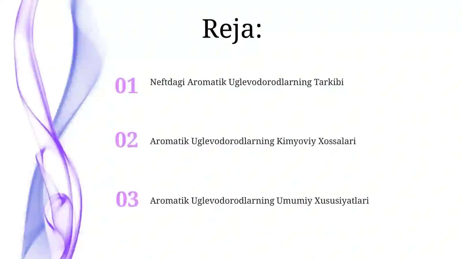 Neft tarkibidagi aromatik uglevodorodlarning umumiy xossalari 2