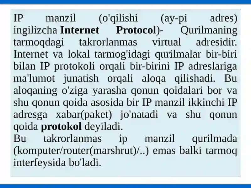 TCP/IP Tarmoqlari 2