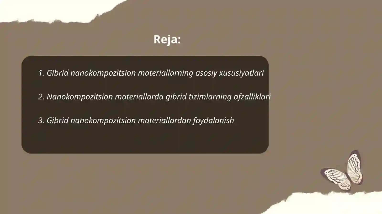 Gibridli nanokompozitsion materiallar 2