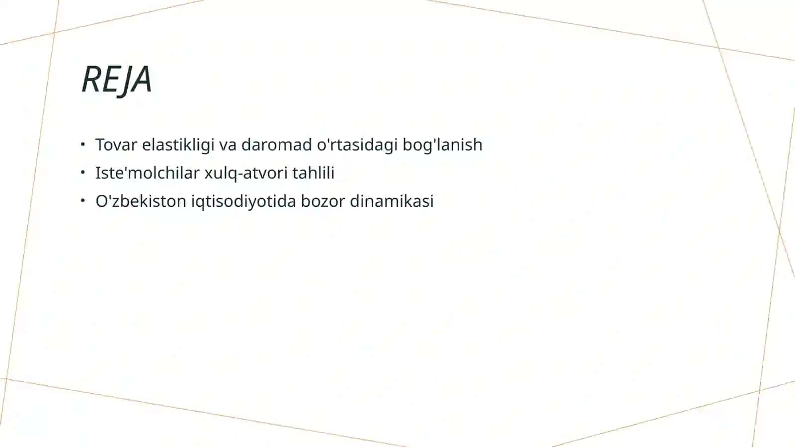 Tovar elastikligi va daromad o'rtasidagi bog'lanish 2