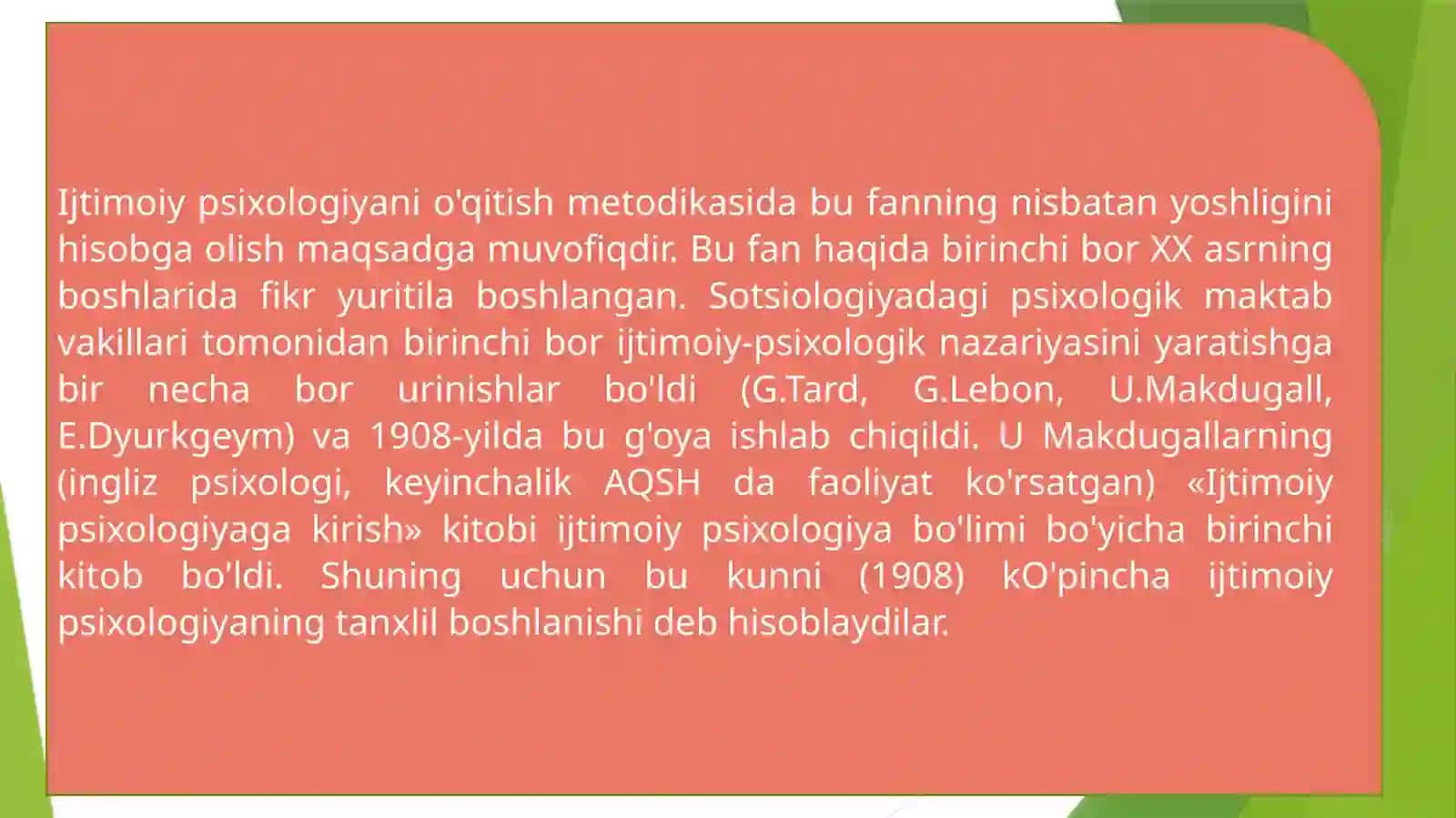 IJTIMOIY PSIXOLOGIYANI O’QITISHNING METODIK USULLARI 2