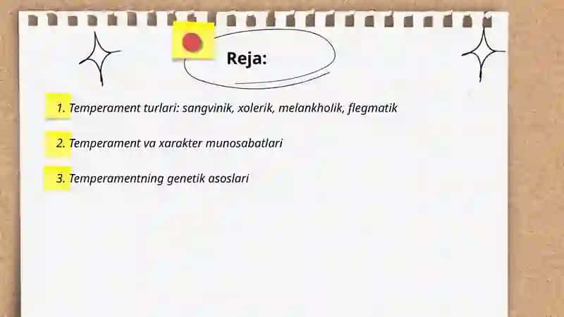 Temperamentning inson xarakteriga ta’siri 2