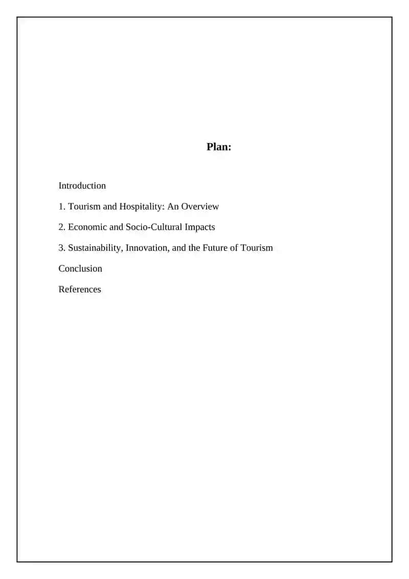 Tourism and Hospitality: An Overview 2