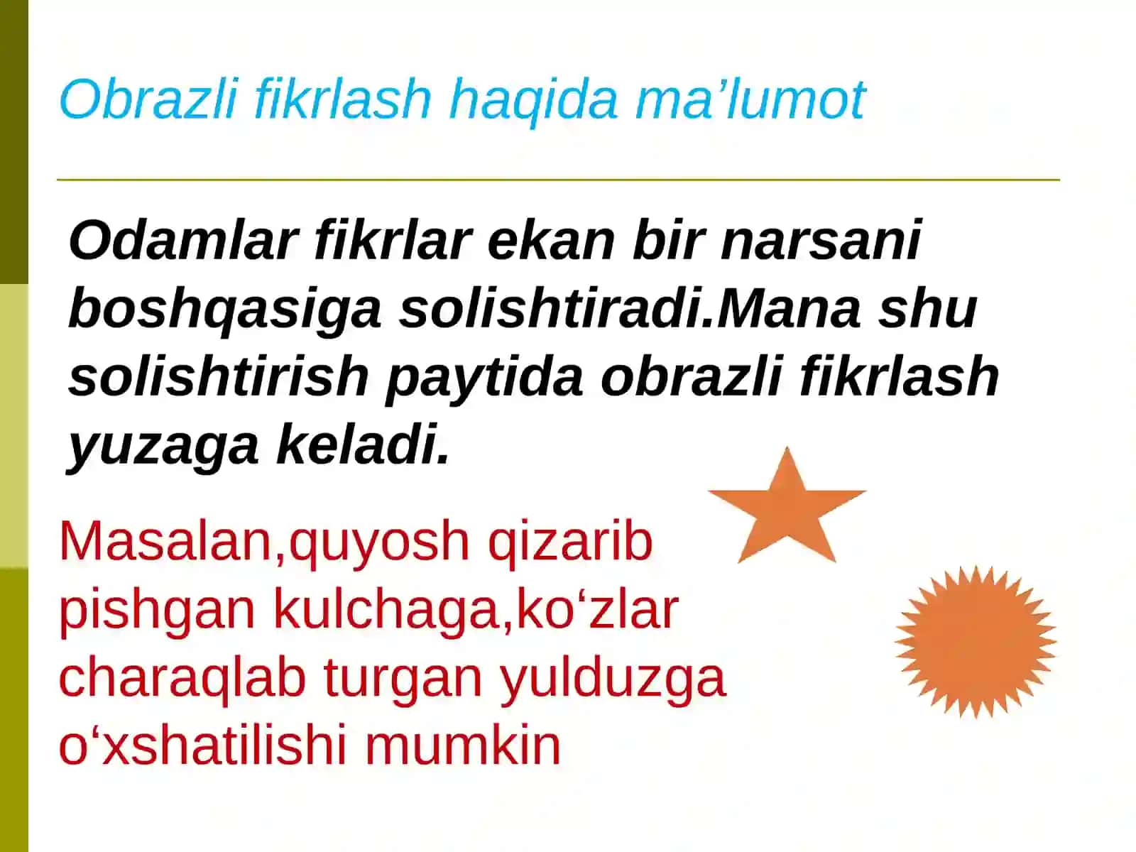 5-sinf Adabiyot fanidan Adabiyot - so'z san'ati mavzuda dars taqdimoti 2