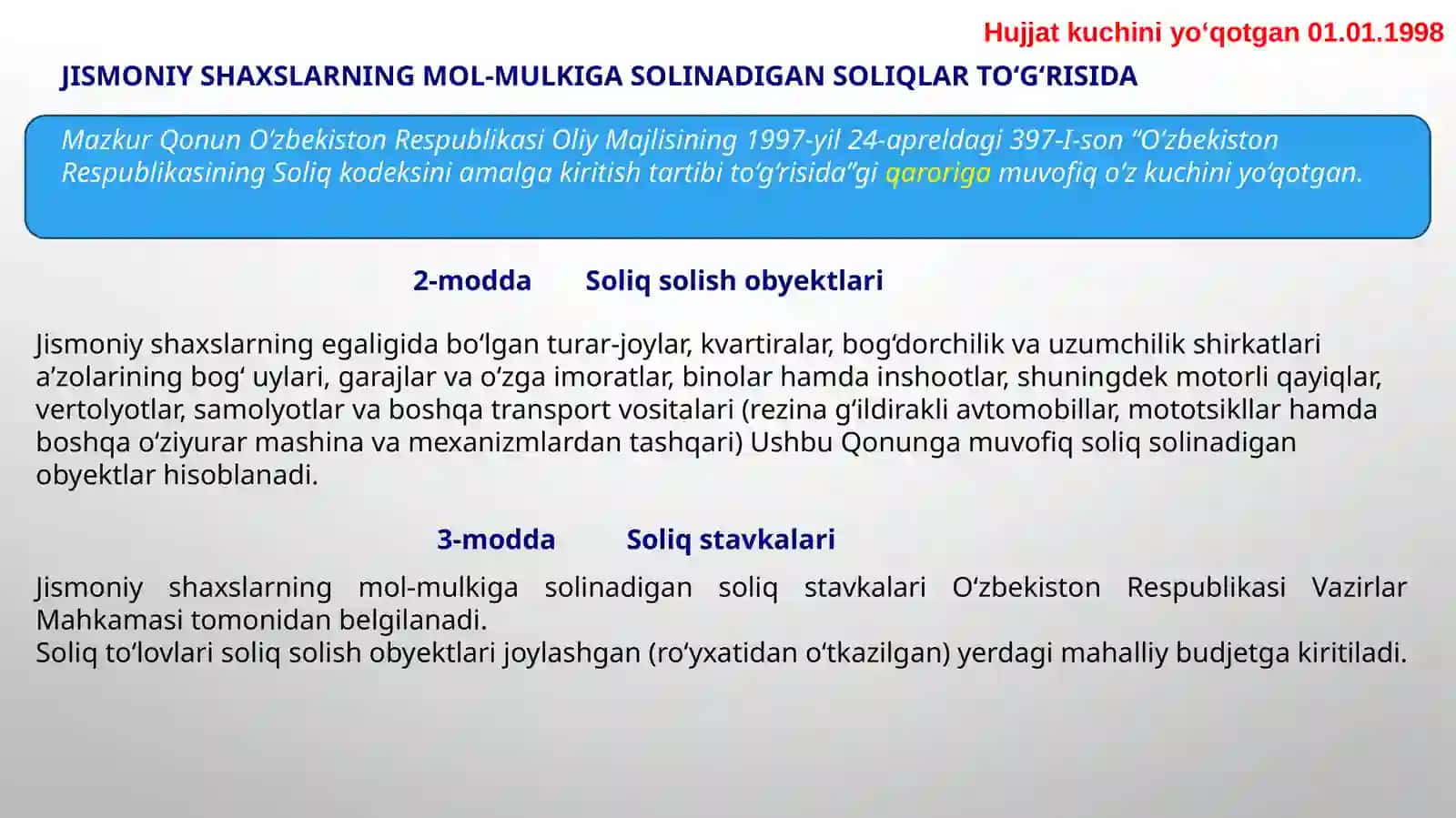 Jismoniy Shaxslarning Mol-Mulkiga Solinadigan Soliqning Hisoblab Chiqarish Vato‘lashtartibi 2