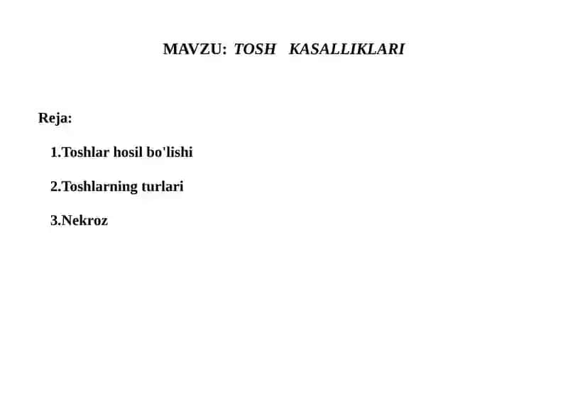 Toshlar hosil bo'lishi 2