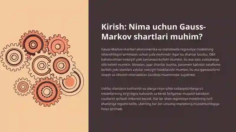 Gauss-Markov shartlari: Asosiy tamoyillar 2