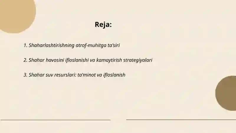 Shaharlashtirishning atrof-muhitga ta'siri 2