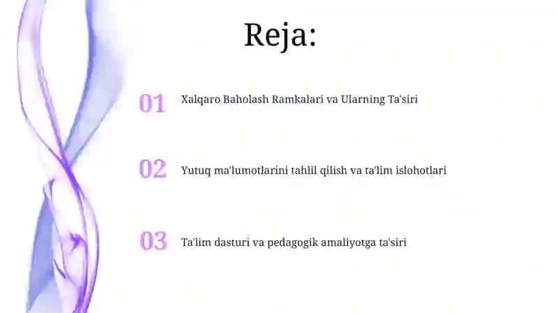 Xalqaro Baholash Ramkalari va Ularning Ta'siri 2