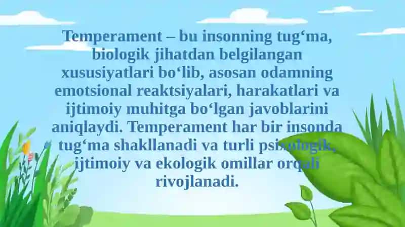 Temperament xususiyatlarining mutaxassis shakllanishdagi roli 2