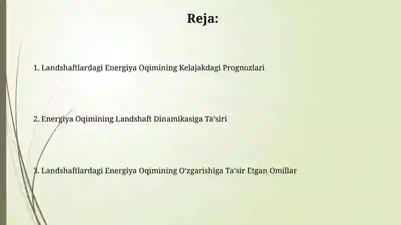 Landshaftlarda energiya oqimining oʻzgarishi 2