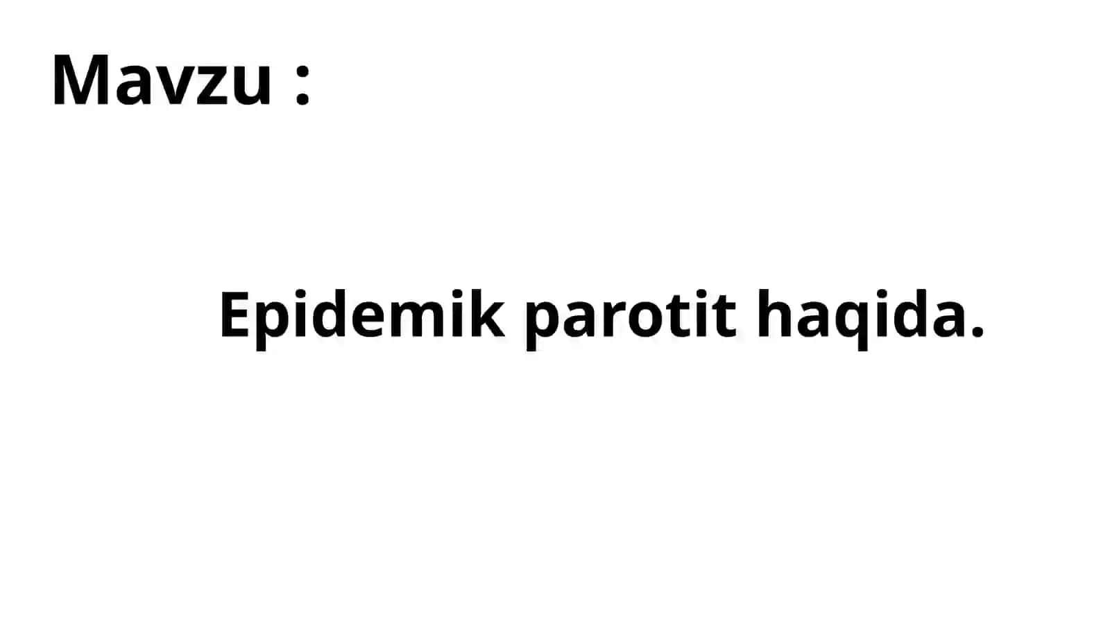 Epidemik parotit 2