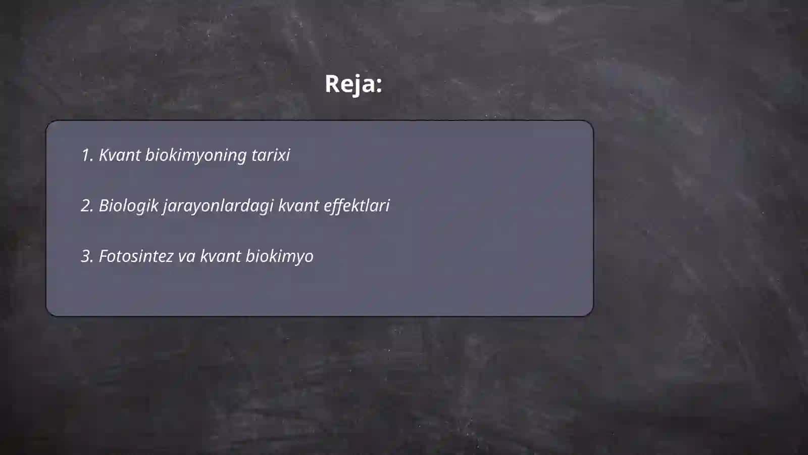Kvant biokimyosi 2
