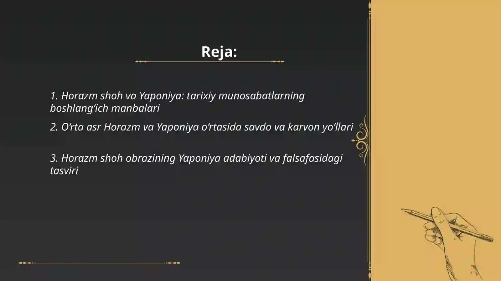 Horazm shoh va Yaponiya 2