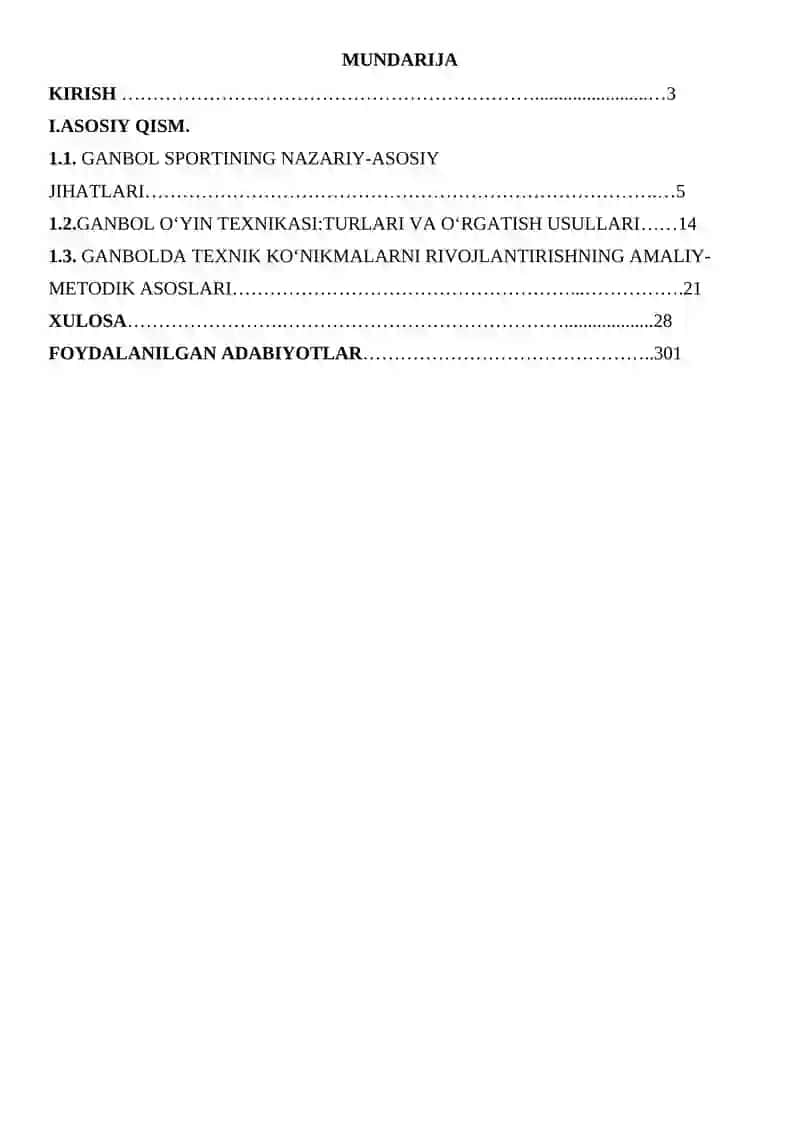 Ganbol o'yin texnikasi 2