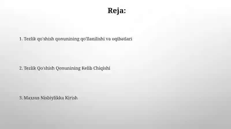 Tezliklarni qoʻshishda relyativistik qonuni 2