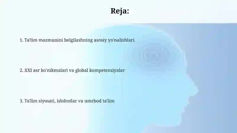 Global kompetensiyalar va XXI asr ko'nikmalari 2