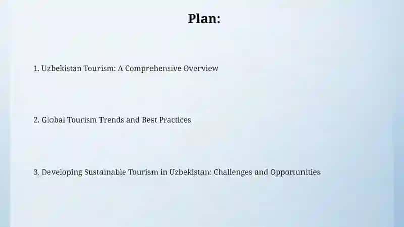 Tourism in Uzbekistan and Abroad 2