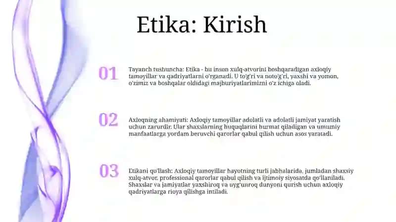 Etikaning Mohiyati Va Ahamyatini OʻRganish 2