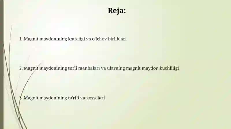 Magnit maydon va uning kattaliklari 2