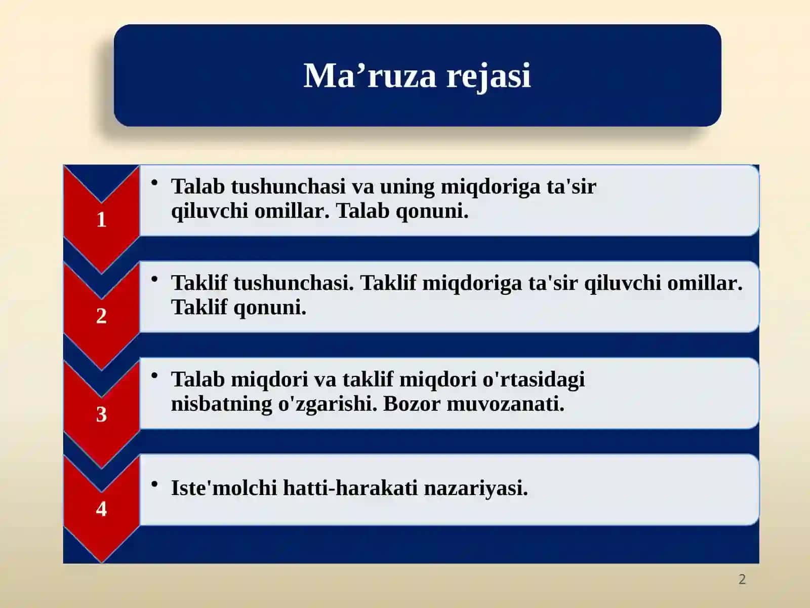 IQTISODIYOT NAZARIYASI 2