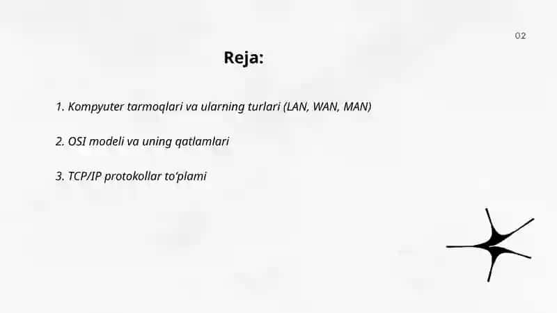 Kompyuter tarmoqlari va ularning turlari (LAN, WAN, MAN) 2