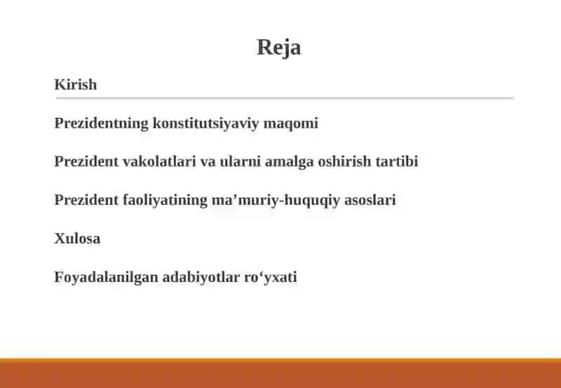 O‘ZBEKISTON RESPUBLIKASI PREZIDENTINING HUQUQIY HOLATI 2