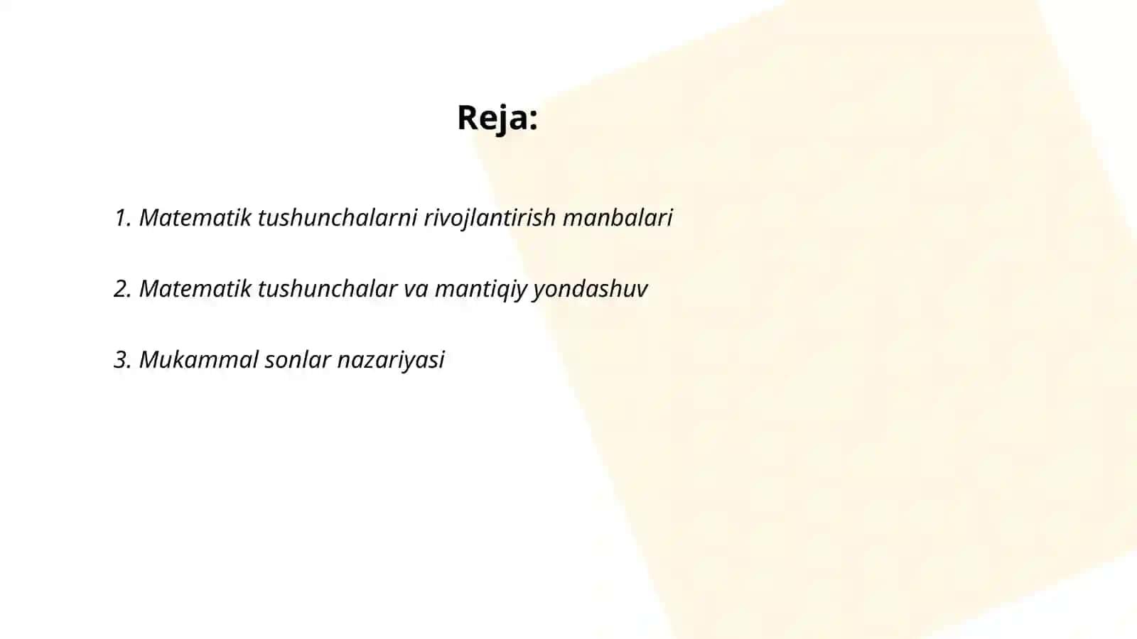 Matematik tushunchani shakllantirish manbalari 2