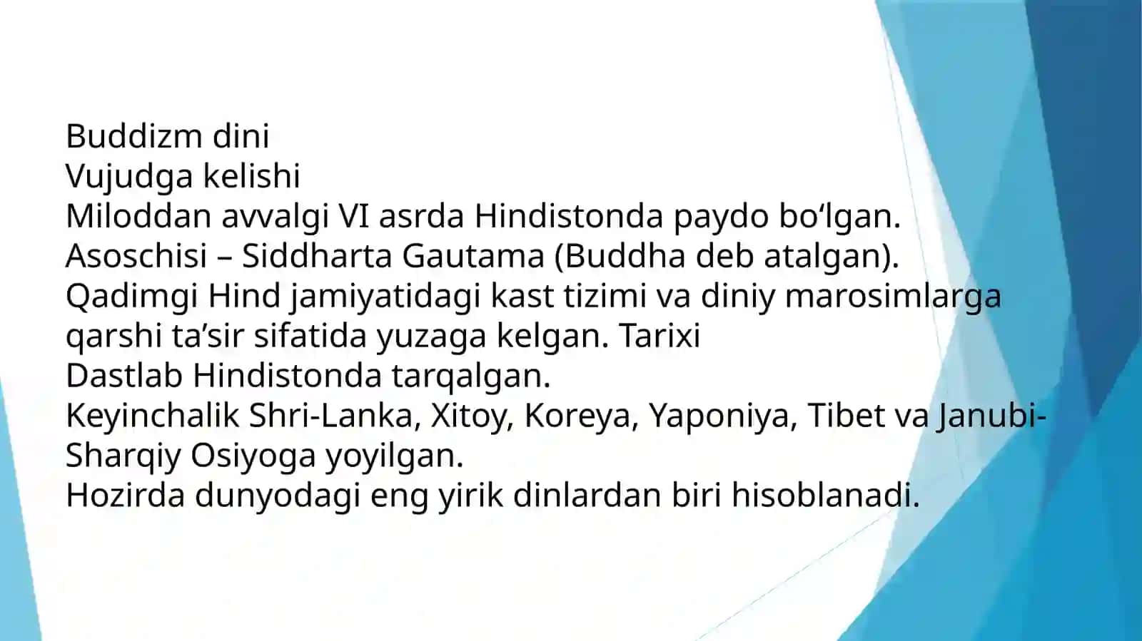 Dinlarning vujudga kelishi 2