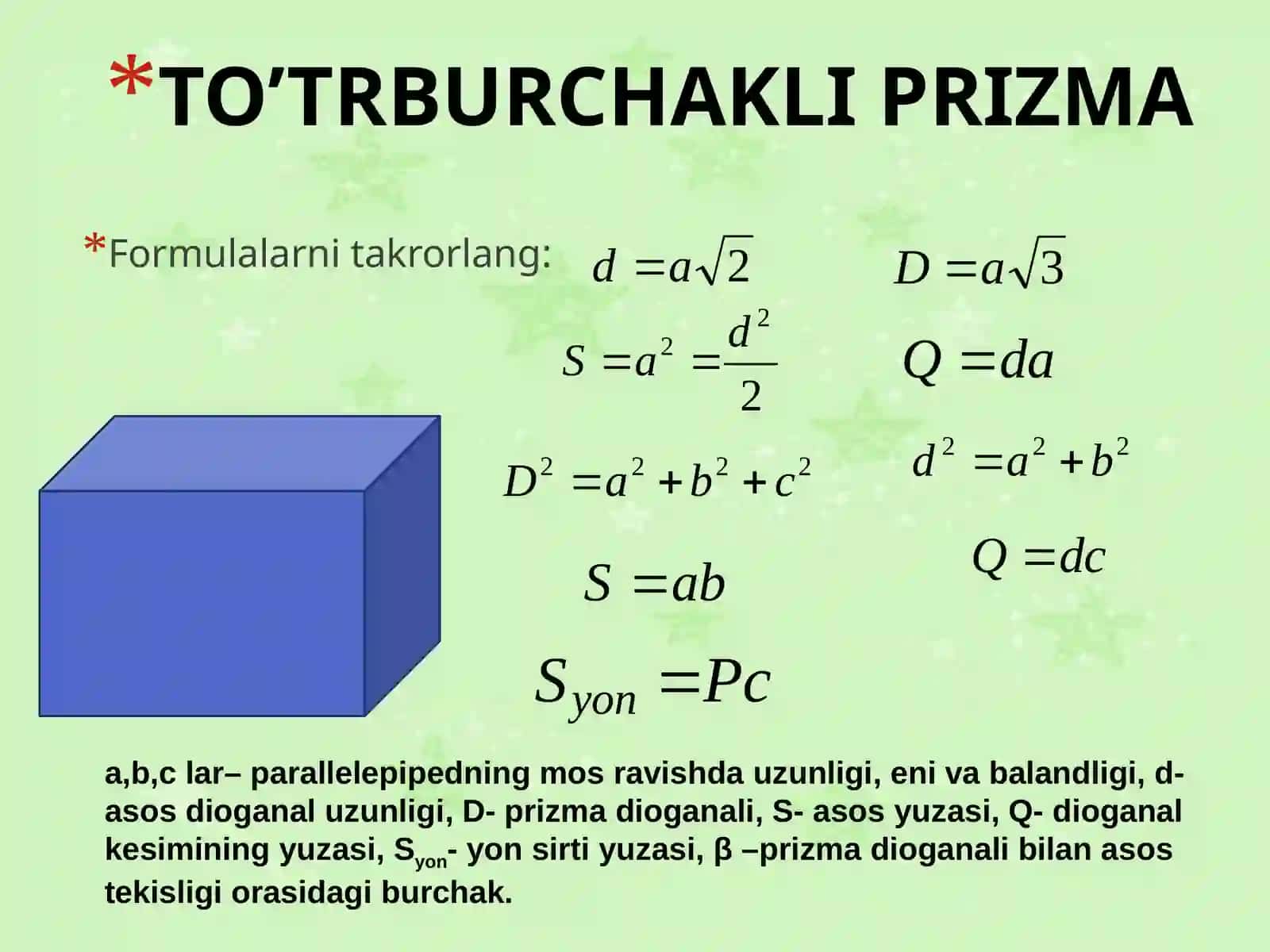 TO’TRBURCHAKLI PRIZMA 2
