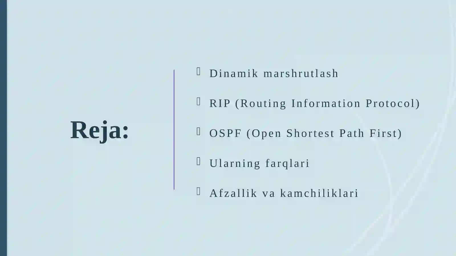 RIP va OSPF marshrutlash protokollari 2