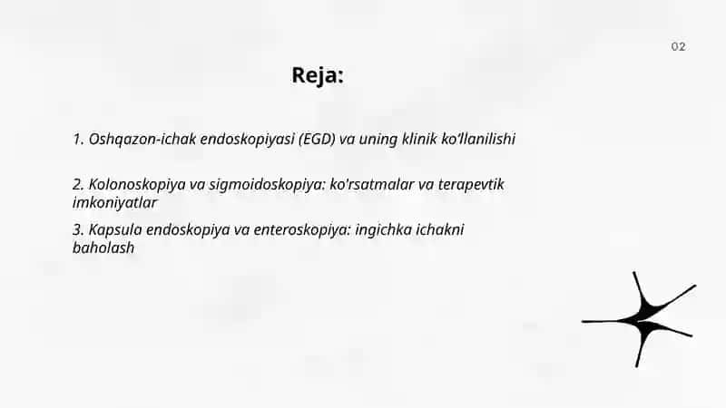 Oshqazon ichak sinamolari va ularning klinikada koʻllanilishi 2