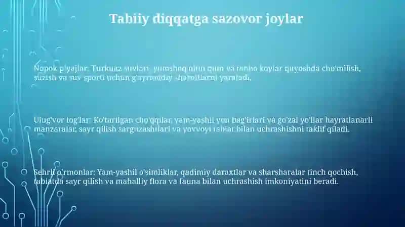 Turizm Sohasini Resurslari 2