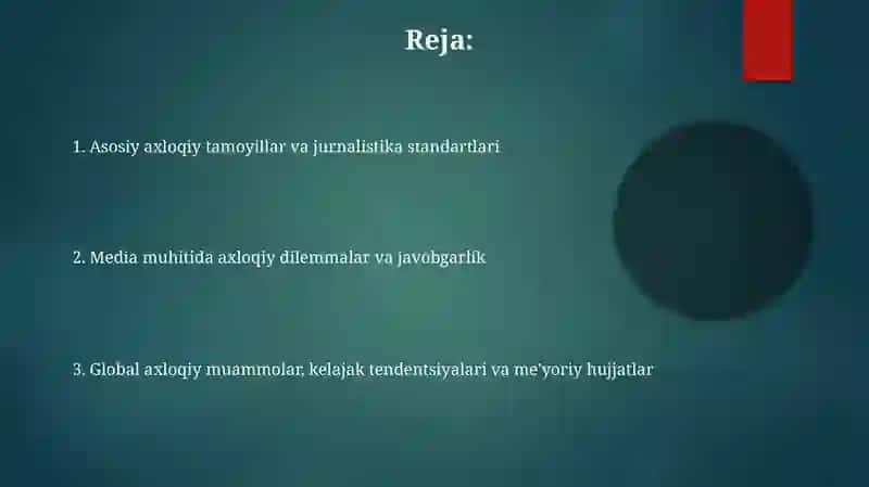 Media muhitda axloqiy taʼmoyillar 2