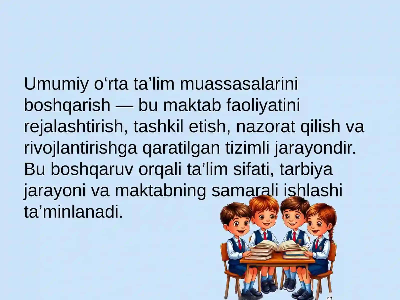 Umumiy o'rta talim muassasalarini boshqarish 2