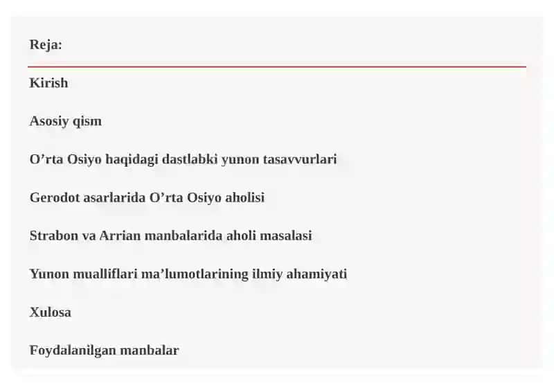 O’rta Osiyoning qadimgi aholisi haqida Yunon mualliflari 2