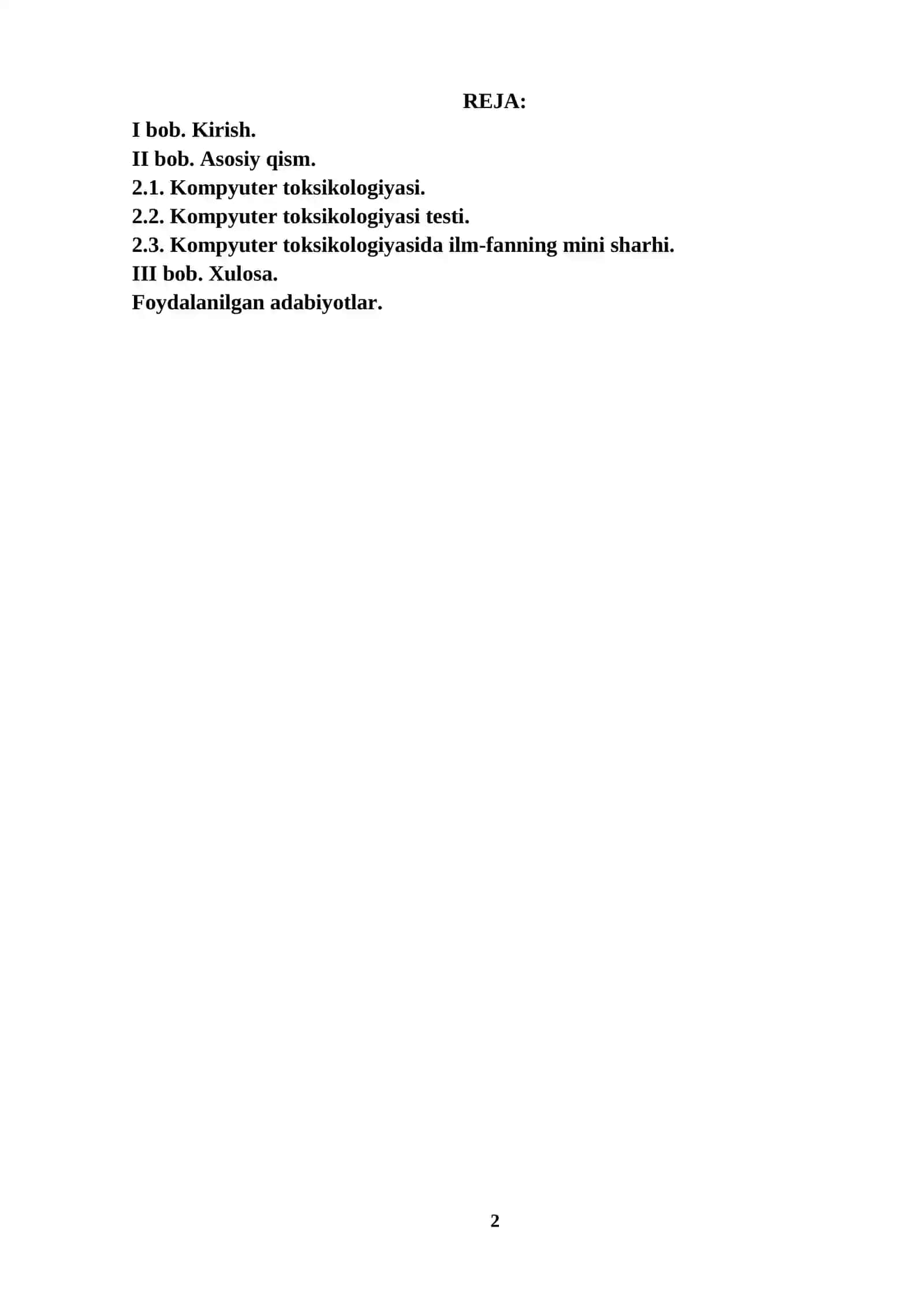 KOMPYUTERLI TOKSIKOLOGIYA 2