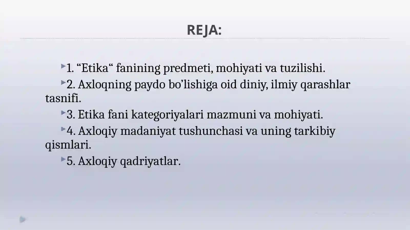 AXLOQIY QADRIYATLAR (ETIKA) 2