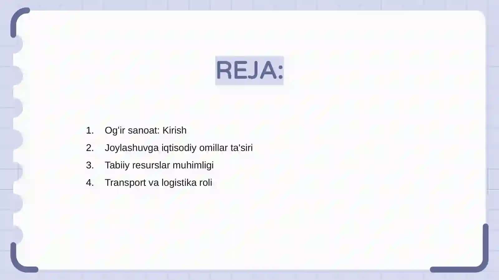 Ogʻir sanoatni joylashuviga tasir qiluvchi omillar 2