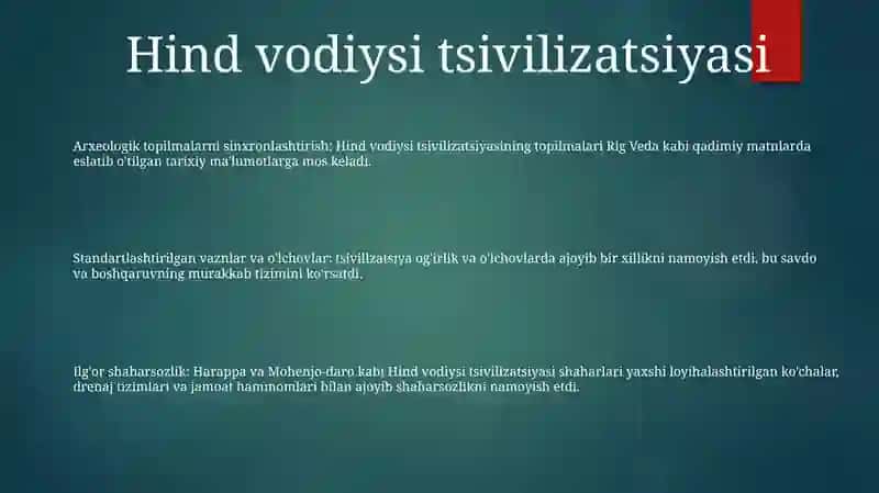 Hindistonning Dastlabki Madanyati 2