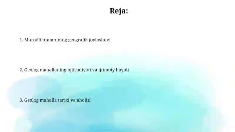 Geolog Mahallasining Tabiiy Resurslari 2