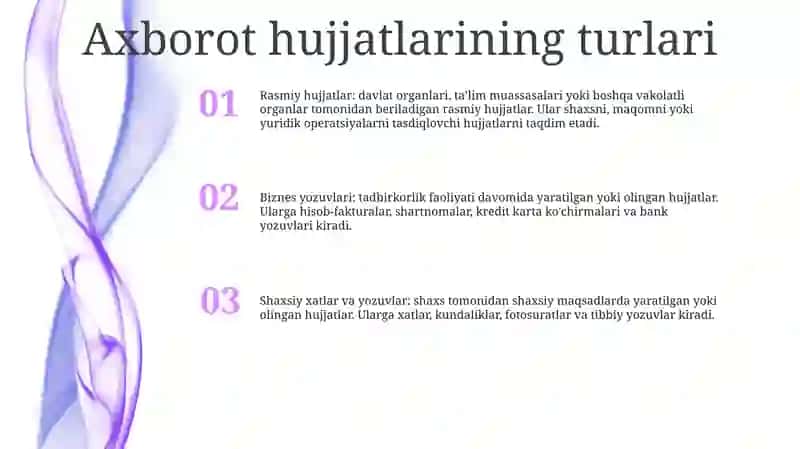 Axborot hujjatlari 2