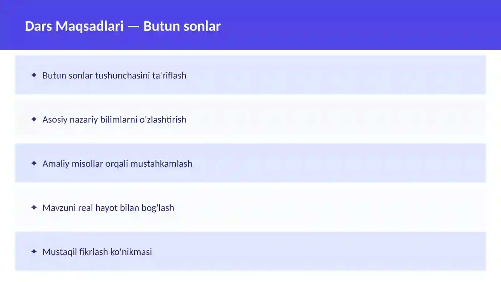 Matematika. Sonlar nazariyasi 2