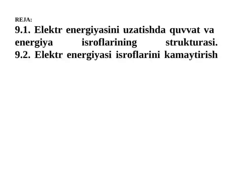 Elektr energiyasi isrоflarini kamaytirish 2