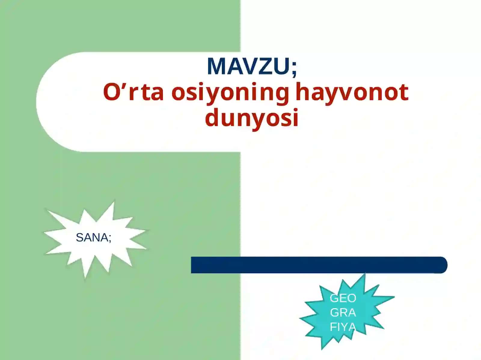 O’rta osiyoning hayvonot dunyosi 2