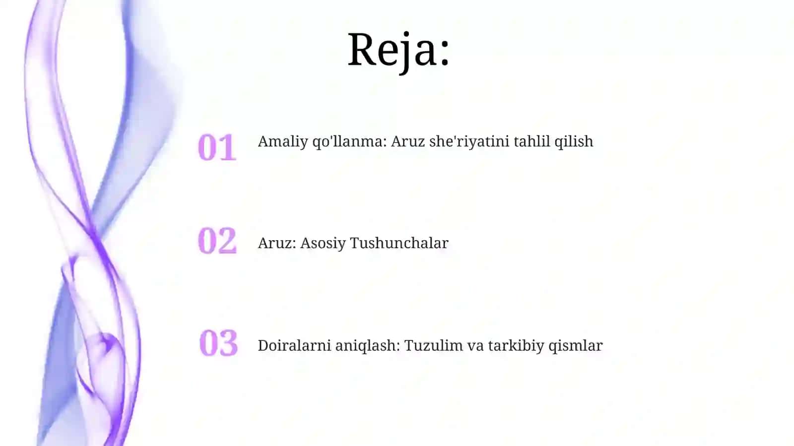 Aruzdoiralari ta'rifvatavsif 2