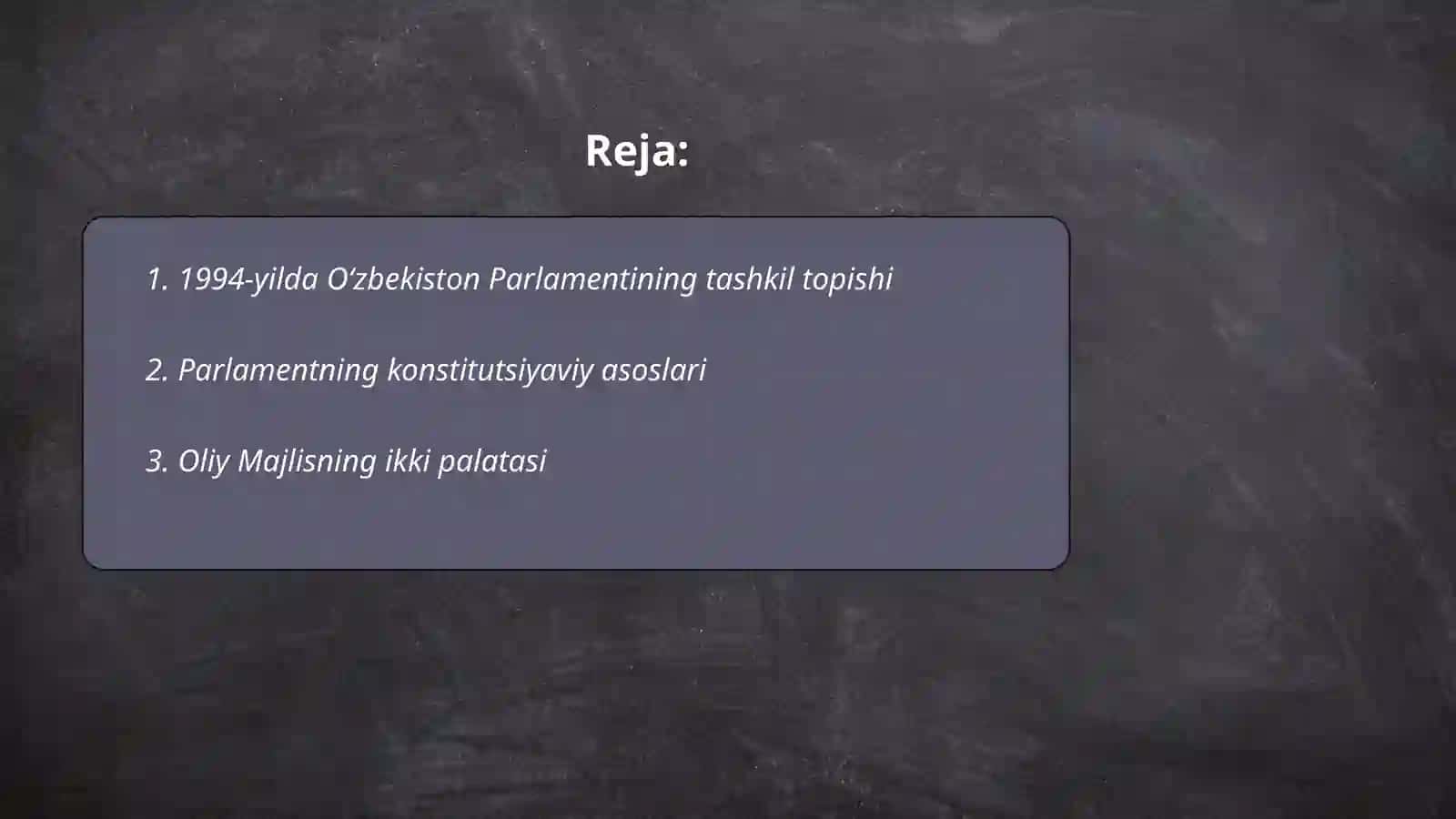 Parlament tarixi 1994-2024yillarda 2