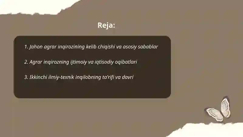 Jahon agrar inqirozi va ikkinchi ilmiy texnik inqilobi 2