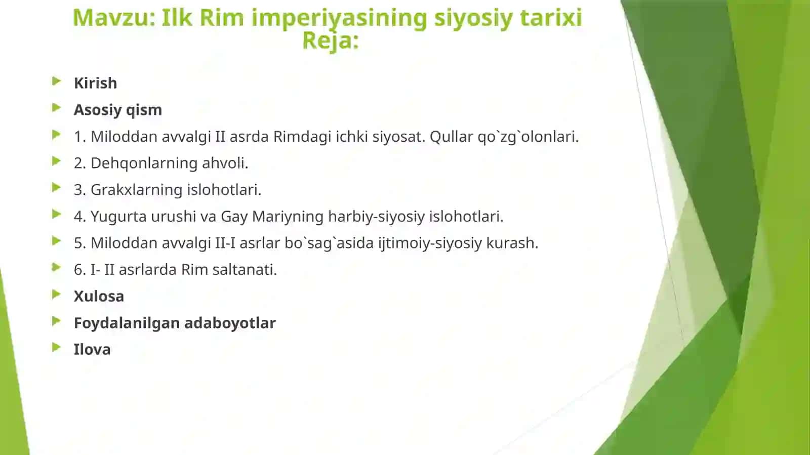 Ilk Rim imperiyasining siyosiy tarixi 2