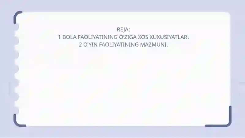 Bola faoliyatining asosiy turisifatida 2
